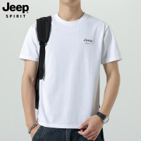 Jeep spirit短袖男圆领T恤2025夏季新款休闲薄款运动宽松男士体恤