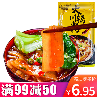 乱劈才火锅川粉240g/袋苕皮红薯火锅粉条宽粉速食火锅粉苕粉麻辣味红薯粉粉丝方便面泡面速食食品