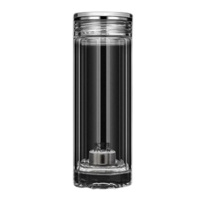 水宜生玻璃杯330ml弱碱双层玻璃泡茶杯抑菌水晶杯G620