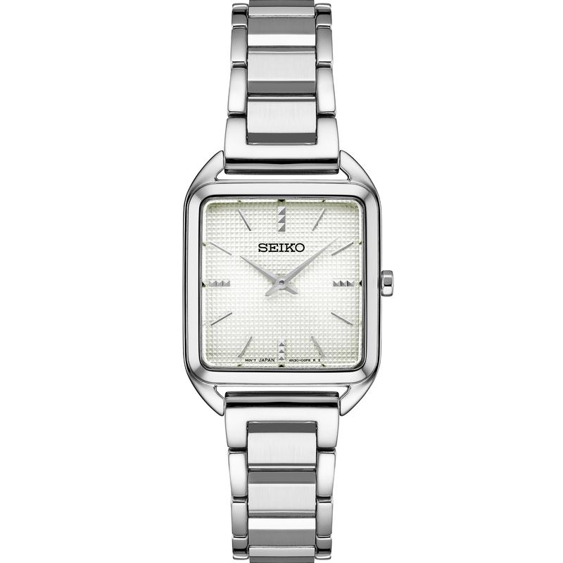SEIKO/精工 Essentials系列女士手表 时尚百搭简约两针钢带50米防水石英表