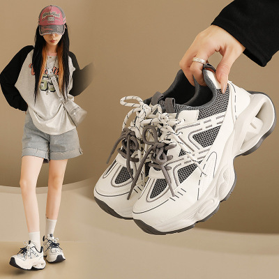 ins韩版新款老爹鞋女2026春季跑步鞋休闲鞋厚底增高FB014