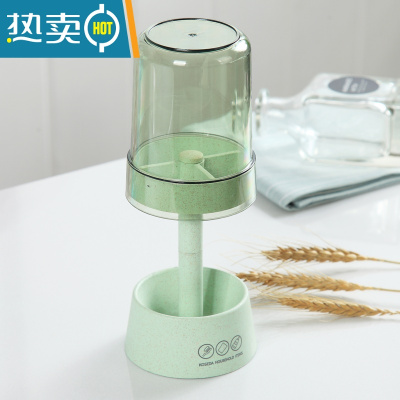 敬平漱口杯刷牙杯子牙刷牙缸牙具可爱男女学生宿舍便携收纳盒洗漱套装 升级加厚款-薄荷绿洗漱杯