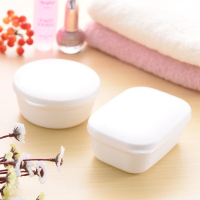 日本进口带盖香皂盒密封旅行便携沥水肥皂盒卫生间防水手工皂盒子