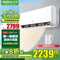 奥克斯 (AUX) 空调2匹挂机 新一级能效 变频冷暖 节能省电 一键舒风 防直吹自清洁 卧室空调壁挂式空调