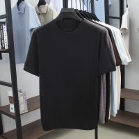 春夏新款男士短袖T恤简约圆领青年休闲纯色透气舒适薄款男装