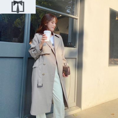 SUNTEK气质风衣2020新款中长款秋韩版女外套温柔女今年流行设计感高级风衣