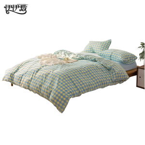 伊伊爱 全棉斜纹加密花卉四件套