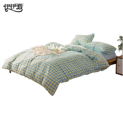 伊伊爱 全棉斜纹加密花卉四件套