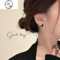 JiMis925银针独特爱心日常耳钉女百搭高级感轻奢耳环小众设计感耳饰潮