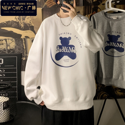 广赫胖mm小熊卫衣女春秋设计感小众bf慵懒风宽松韩版显瘦上衣大码女装卫衣