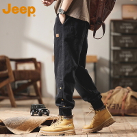 JEEP吉普美式工装裤男款2025新款夏季薄款宽松哈伦休闲束脚裤子男