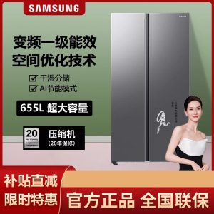 三星(SAMSUNG)AI神5系RS70F65P1TSC月光银 655L 超大容量 干湿分储 AI节能模式 对开门冰箱