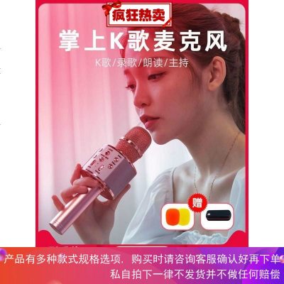 麦克风音响一体手机K歌儿童无线话筒小家用全民唱歌神器蓝牙家庭电视通用全名Ktv自带卡拉ok电容麦