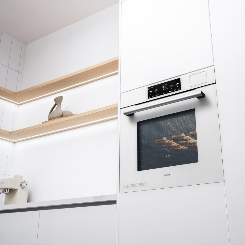 老板(Robam)盐系G2微蒸烤蒸烤箱一体机嵌入式 国家补贴幻彩屏搪瓷家用微波炉77L自清洁小贝果系列C98A-G2白色