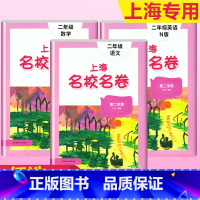 2年级下册 语数英(全3册) 大字版 小学通用 [正版]2024上海名校名卷二年级一二三四五年级六七八九上下册语文数学英