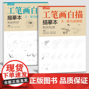 经典全集 工笔画白描描摹本上下2册/基础训练篇+强化提高篇