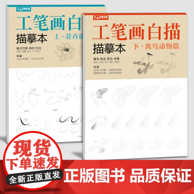经典全集 工笔画白描描摹本上下2册/基础训练篇+强化提高篇