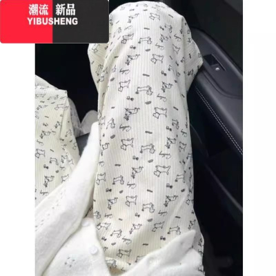 YIBUSHENG2024韩系冰丝阔腿裤女季薄款新款宽松垂感小个子直筒休闲裤短裤