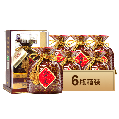 [官方授权]酒鬼酒52度500ml*6瓶装紫坛柔和整箱装 馥郁香型白酒