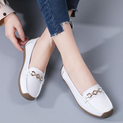 四季款软底透气防臭工作小白鞋女夏天护士专用软体消音静音豆豆鞋