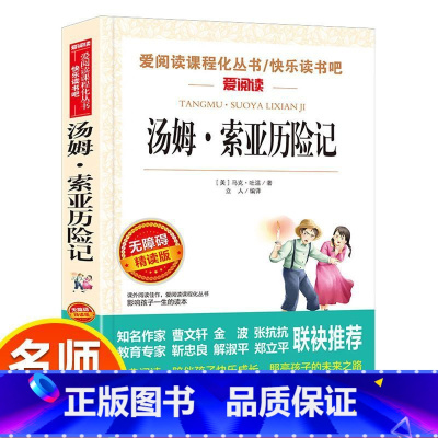汤姆索亚历险记 [正版]汤姆索亚历险记 爱阅读名著课程化丛书青少年小学生儿童二三四五六年级上下册必课外阅读物故事书籍快乐