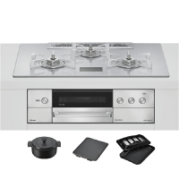 日本代购林内DELICIA75(电源版 带汤锅 )燃气灶嵌入式天然气RHS72W38M14VNSTW亮白镜面24年最新款