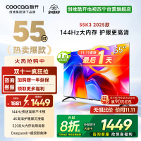 创维电视 酷开55P3F-J 一级能效节能电视 2+32G大内存护眼全面屏智能电视