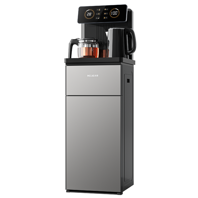 美菱(MELING)茶吧机 家用饮水机遥控智能双温双显双出水下置水桶全自动自主控温立式泡茶机MY-C919