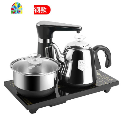 全自动上水电热烧水壶家用茶台一体抽水泡茶具器专用电磁茶炉套装 FENGHOU 极光蓝