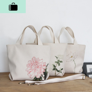 手提包小包女文艺 布包单肩包手拎包包帆布复古森系饭盒包 斜挎包NEW LAKE