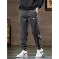 男士 运动裤松紧腰舒适休闲裤男春秋百搭时尚束脚裤男款