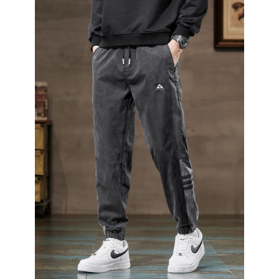 男士运动裤松紧腰舒适休闲裤男春秋百搭时尚束脚裤男款
