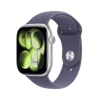 Apple Watch S11 GPS 46毫米银色铝金属表壳 雾紫色运动型表带-M/L