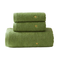 伊伊爱 牛油果毛巾绿色