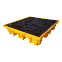 臻远ZY-TP-09防泄漏塑料托盘防渗漏托盘防潮货物托盘 四桶托盘款