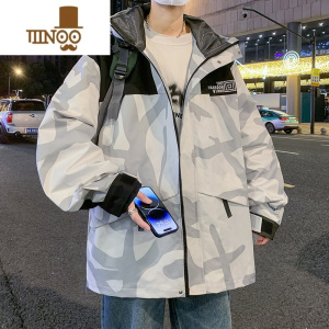 YANXU冲锋衣外套男士2023新款宽松登山进藏夹克防风休闲百搭衣服