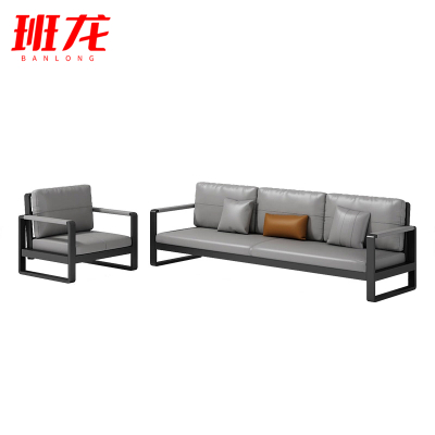班龙排椅沙发3+1灰色套