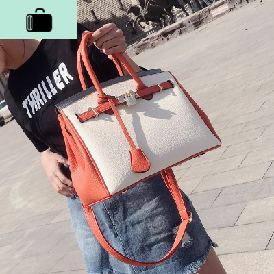 大包包女2020流行新款潮撞色大容量手提包韩版百搭时尚单肩托特包NEW LAKE女士单肩包