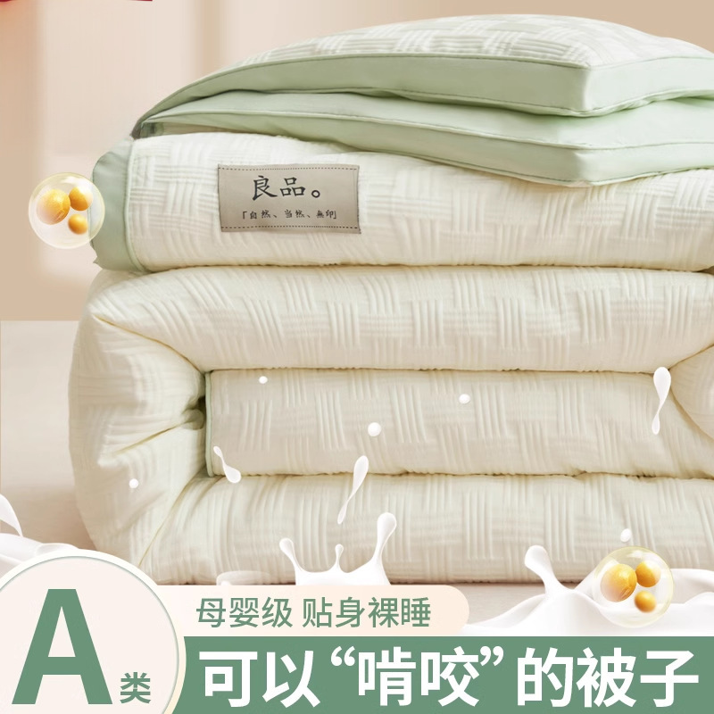 大豆纤维被子被芯单人加厚保暖春秋被冬被四季通用大豆被