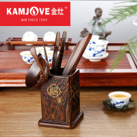 KAMJOVE/金灶 KP-18 手工精雕实鸡翅木木四方茶道六君子 套装夹功夫 茶具配件