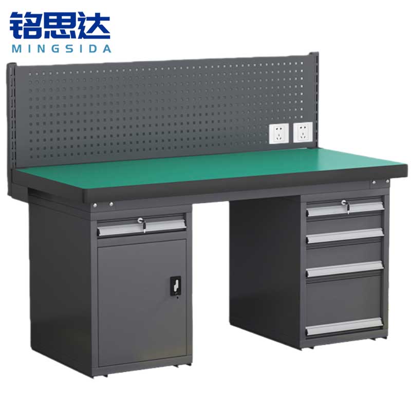 铭思达钳工操作台1.2米五抽一门张