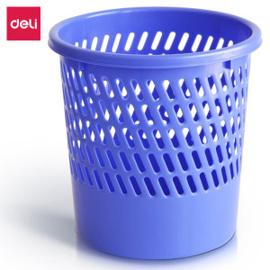 得力 9553 圆形字纸篓塑料垃圾桶9.5L