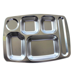 金迪乐不锈钢分格快餐盒餐盘