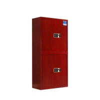 风雷动保密柜财务档案柜文件柜办公室资料储物柜保险柜电子密码国保锁通双节红木纹-指纹密码锁