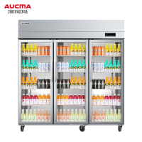 澳柯玛(AUCMA)VC-1380AJ两门展示柜冷藏保险柜商用点菜柜饮料柜两门开门立式