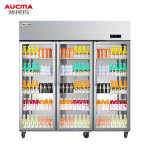 澳柯玛(AUCMA)VC-1380AJ两门展示柜冷藏保险柜商用点菜柜饮料柜两门开门立式