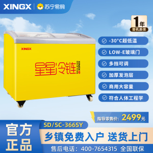 星星(XINGX)366升冰柜商用冷柜雪糕柜展示柜单温冰柜冷藏冷冻转换柜卧式冷柜雪柜大容量SD/SC-366SY