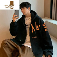 YANXU美式卫衣外套男ins潮牌款宽松休闲情侣秋季连帽拉链开衫衣服