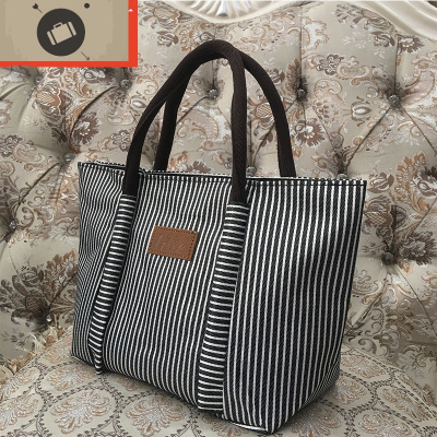 手提包女大号帆布防水布包饭盒袋便当包女士手提袋妈咪包小布包包艾狄伊娃单肩包