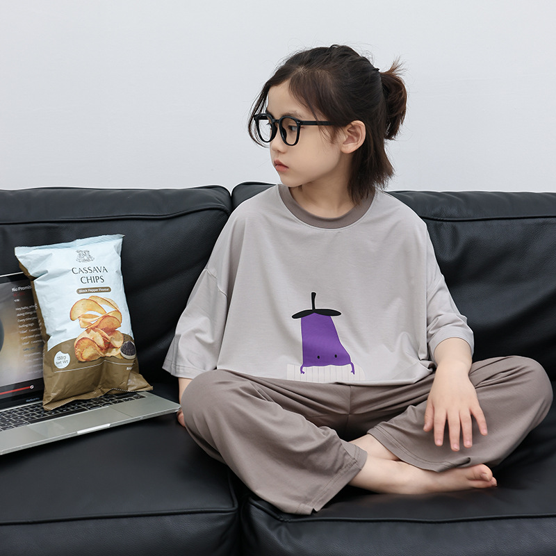 男童睡衣夏装家居服套装2025新款男孩夏款中大儿童装夏季空调服潮